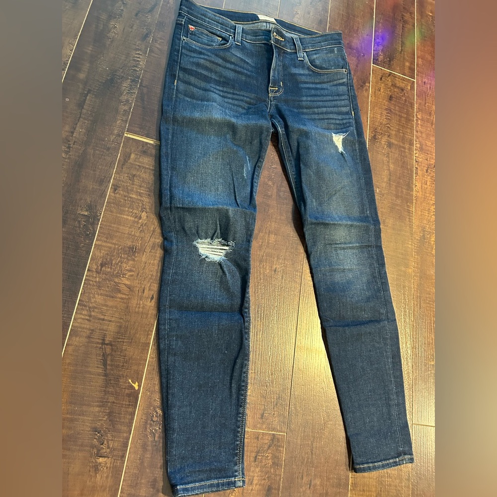 Blue Hudson jeans with rips size 27